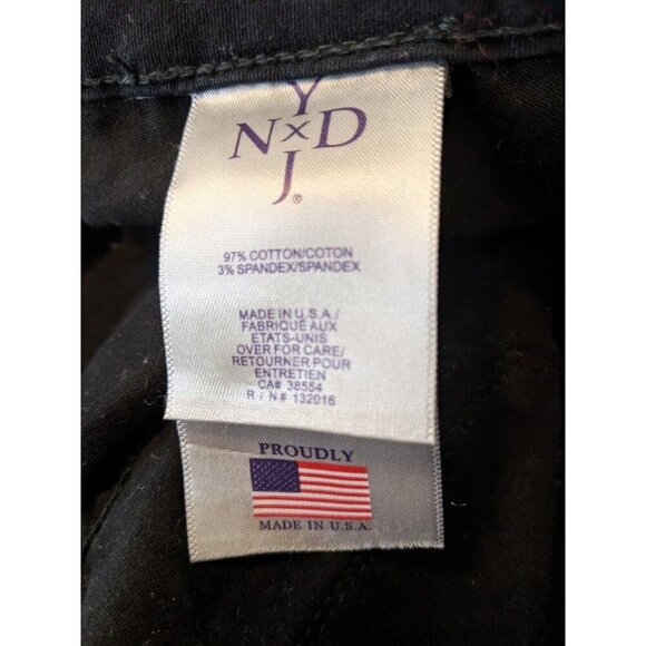 NYDJ Marilyn Straight Lift Tuck Womens Size 14 Jeans Black Stretch Ankle Zippers - Picture 7 of 7
